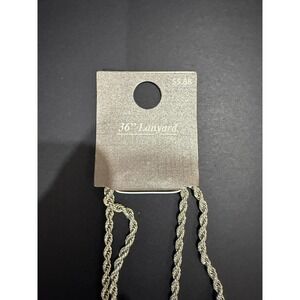 Silver Tone Rope Chain Lanyard – 36" – New with‎ Tag